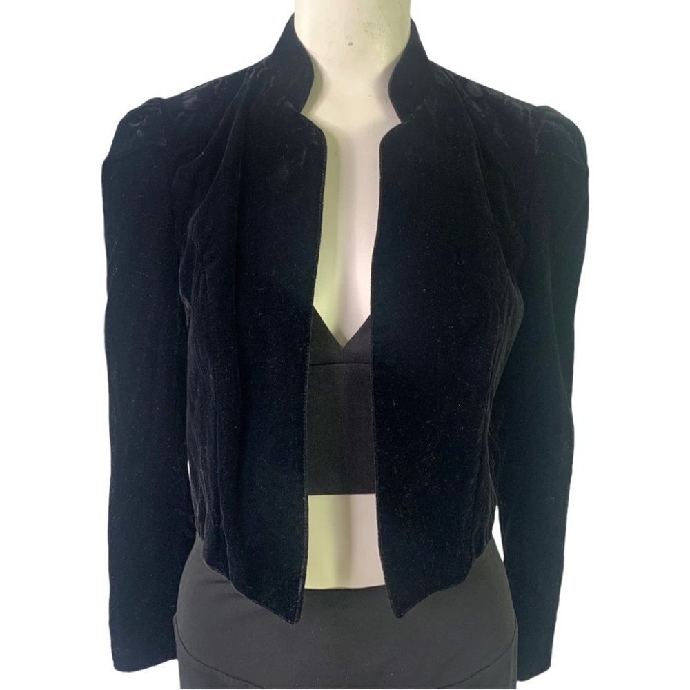 SALZBURGER TRACHTEN AUS ÖSTERREICH VON WENGER VELVET BLACK BLAZER MADE AUSTRIA